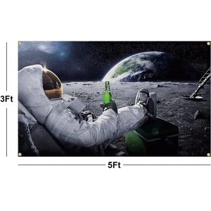 New Carlsberg beer flag astronaut in moon banner college dorm 3ftx5ft Barware